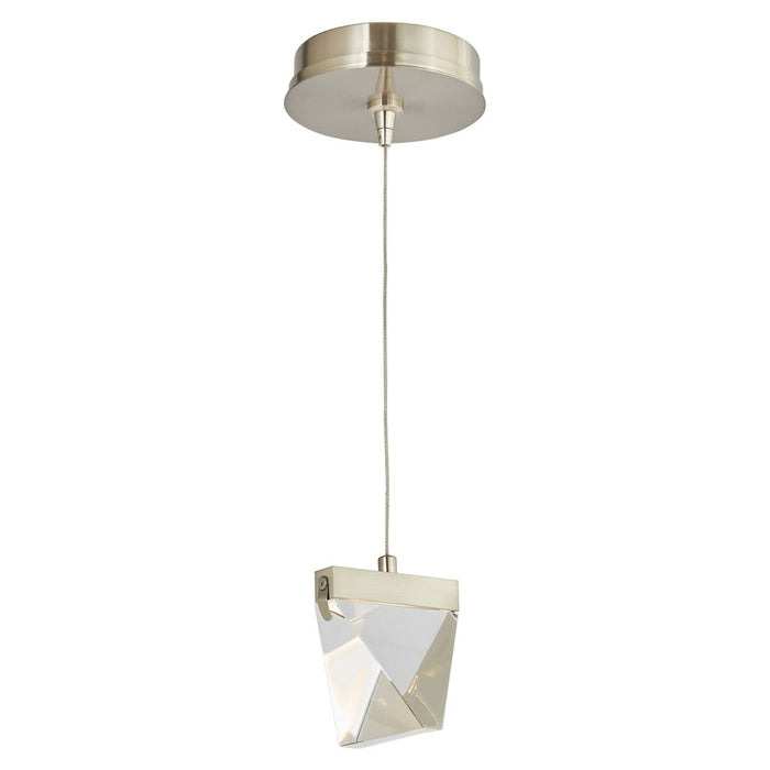 Abra Lighting Atlas 1 Light Diamond Pendant/Canopy/Driver, Nickel