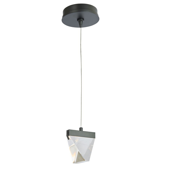 Abra Lighting Atlas 1 Light Diamond Pendant/Canopy/Driver, Black