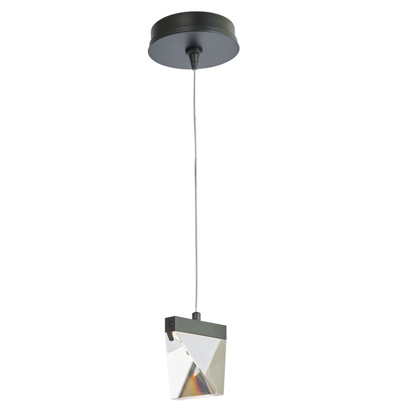 Abra Lighting Atlas 1 Light Diamond Pendant/Canopy/Driver, Black