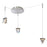 Abra Lighting Atlas 3 Light Octopus Pendant/Diamond, Nickel