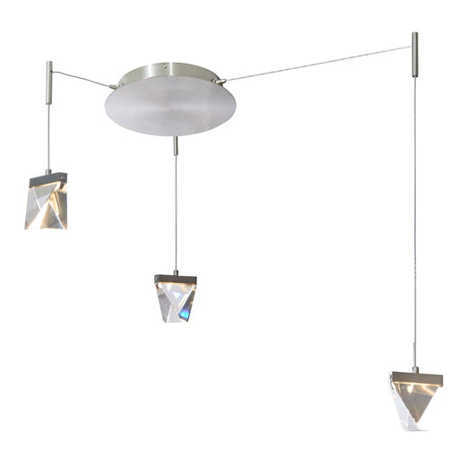 Abra Lighting Atlas 3 Light Octopus Pendant/Diamond, Nickel