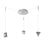 Abra Lighting Atlas 3 Light Octopus Pendant/Diamond, Nickel