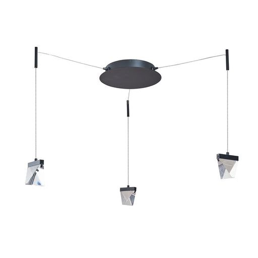 Abra Lighting Atlas 3 Light Octopus Pendant/Diamond, Black