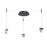 Abra Lighting Atlas 3 Light Octopus Pendant/Diamond, Black