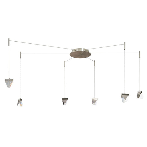 Abra Lighting Atlas 6 Light Octopus Pendant/Diamond, Nickel