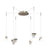 Abra Lighting Atlas 6 Light Octopus Pendant/Diamond, Nickel