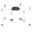 Abra Lighting Atlas 6 Light Octopus Pendant/Diamond, Black