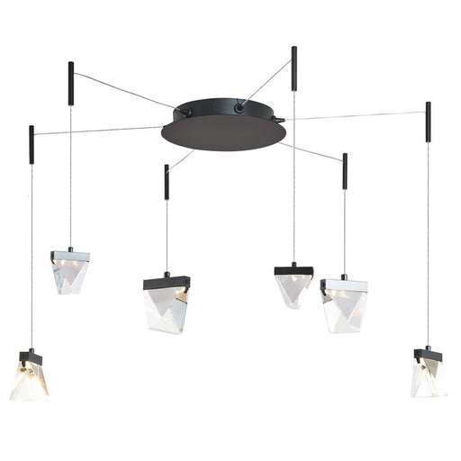 Abra Lighting Atlas 6 Light Octopus Pendant/Diamond, Black