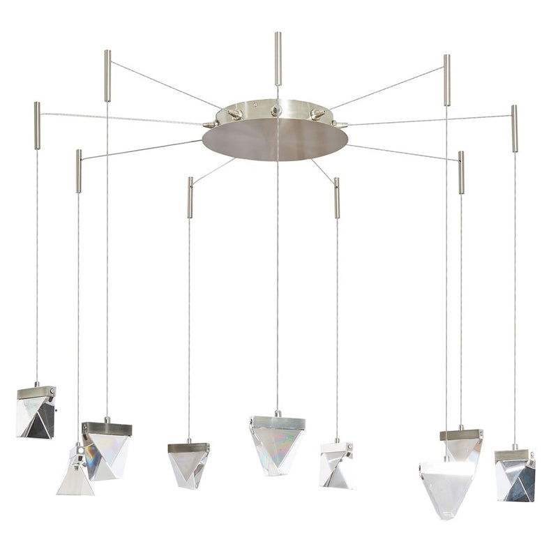 Abra Lighting Atlas 9 Light Octopus Pendant/Diamond, Nickel