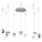 Abra Lighting Atlas 9 Light Octopus Pendant/Diamond, Nickel