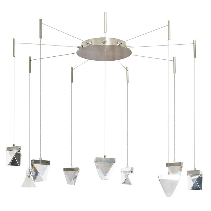 Abra Lighting Atlas 9 Light Octopus Pendant/Diamond, Nickel