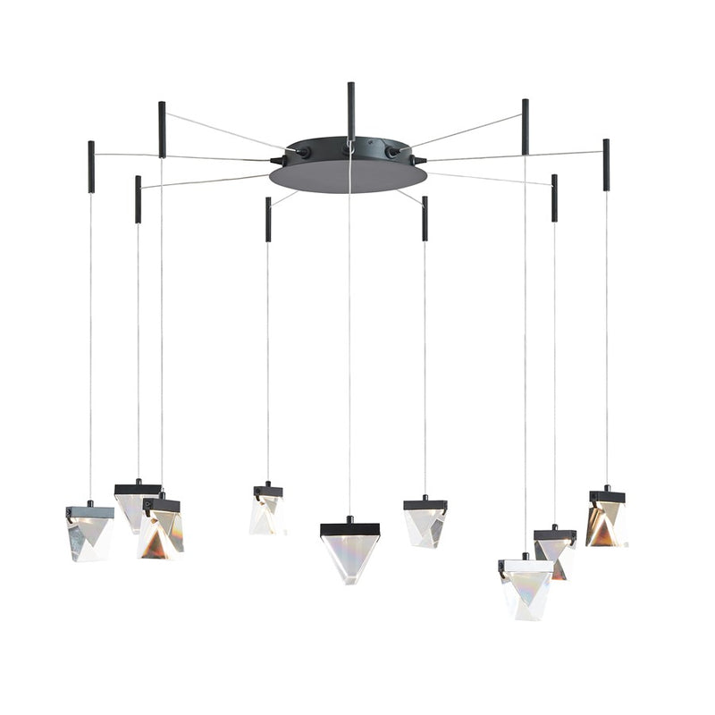 Abra Lighting Atlas 9 Light Octopus Pendant/Diamond, Black