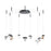 Abra Lighting Atlas 9 Light Octopus Pendant/Diamond, Black