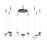 Abra Lighting Atlas 9 Light Octopus Pendant/Diamond, Black