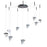 Abra Lighting Atlas 9 Light Octopus Pendant/Diamond, Black