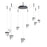 Abra Lighting Atlas 9 Light Octopus Pendant/Diamond, Black