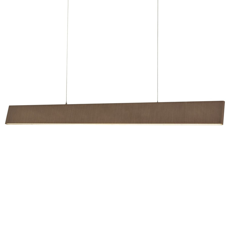 Abra Lighting Slim 2 Light 47" Cable Suspended LED Pendant, Bronze