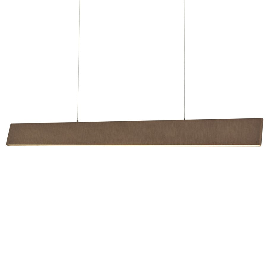 Abra Lighting Slim 2 Light 47" Cable Suspended LED Pendant, Bronze