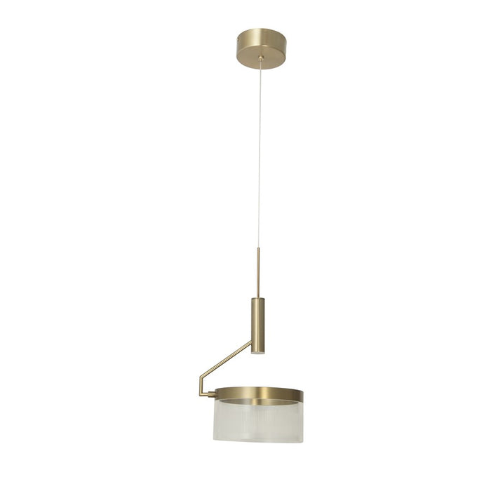 Abra Lighting Fleming 2 Light Off-set Lightwave Pendant, Bronze