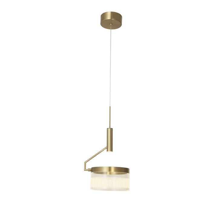 Abra Lighting Fleming 2 Light Off-set Lightwave Pendant, Bronze