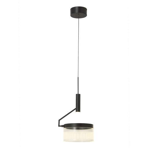 Abra Lighting Fleming 2 Light Off-set Lightwave Pendant, Black
