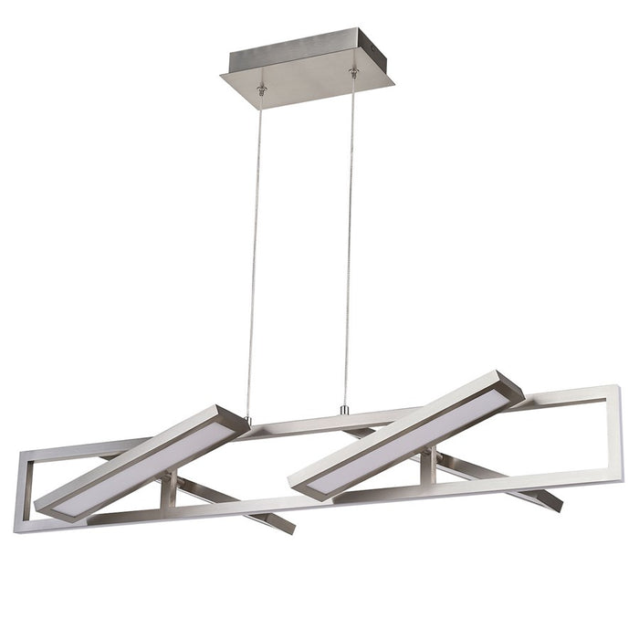 Abra Lighting Helix 4 Light Rectangular Pendant, Nickel