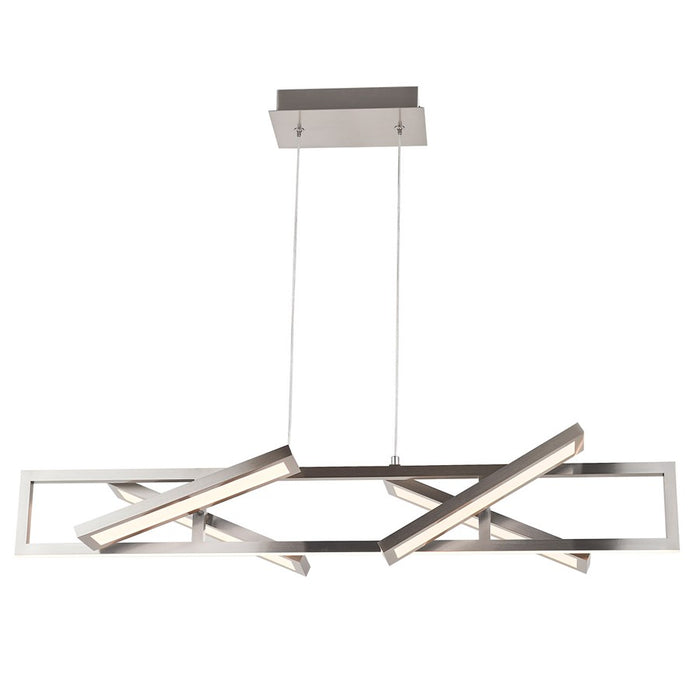Abra Lighting Helix 4 Light Rectangular Pendant, Nickel