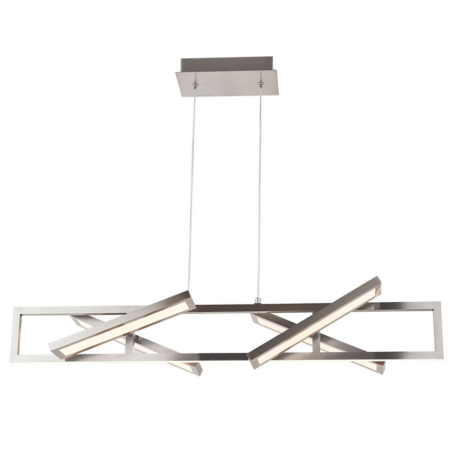 Abra Lighting Helix 4 Light Rectangular Pendant, Nickel