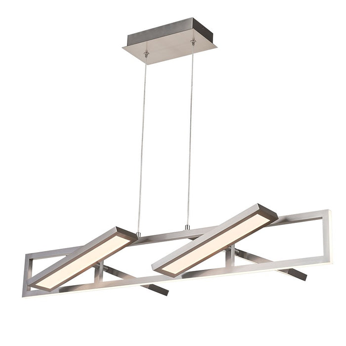 Abra Lighting Helix 4 Light Rectangular Pendant, Nickel