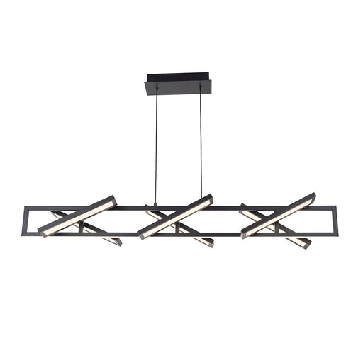 Abra Lighting Helix 6 Light Rectangular Pendant, Black