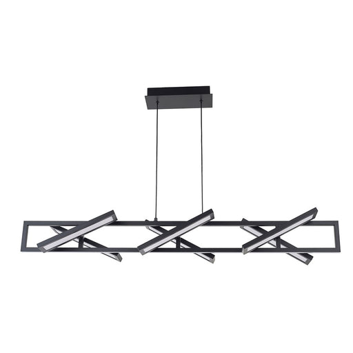 Abra Lighting Helix 6 Light Rectangular Pendant, Black