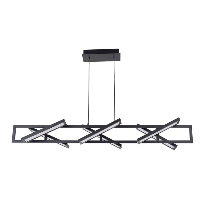 Abra Lighting Helix 6 Light Rectangular Pendant, Black