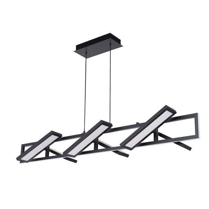 Abra Lighting Helix 6 Light Rectangular Pendant, Black