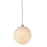 Abra Lighting Stone 1 Light Orb 4" Pendant, Nickel/Alabaster