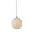 Abra Lighting Stone 1 Light Orb 4" Pendant, Nickel/Alabaster
