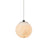 Abra Lighting Stone 1Lt Orb 4" Pendant, Black/Alabaster - 10166PN-MB-STONE