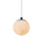 Abra Lighting Stone 1 Light Orb 4" Pendant, Black/Alabaster