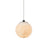 Abra Lighting Stone 1 Light Orb 4" Pendant, Black/Alabaster