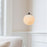 Abra Lighting Stone 1 Light Orb 4" Pendant, Black/Alabaster