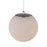 Abra Lighting Stone 1 Light Orb 6" Pendant, Nickel/Alabaster