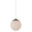 Abra Lighting Stone 1 Light Orb 6" Pendant, Black/Alabaster