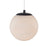 Abra Lighting Stone 1 Light Orb 6" Pendant, Black/Alabaster