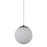 Abra Lighting Stone 1 Light Orb 6" Pendant, Black/Alabaster