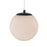 Abra Lighting Stone 1 Light Orb 6" Pendant, Black/Alabaster