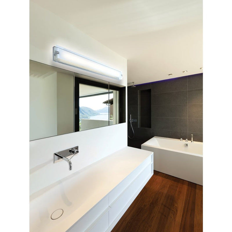 Abra Lighting Blaze 1 Light 28" Flat Panel LED Vanity, Nickel