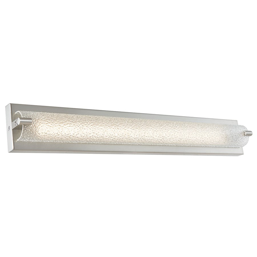 Abra Lighting Veil 1Lt 28" Curved Water LED Vanity, Nickel - 20007WV-BN-VEIL