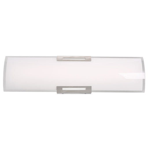 Abra Lighting Allure 1Lt 24" Curved Glass LED Vanity, Nickel - 20011WV-BN-ALLURE