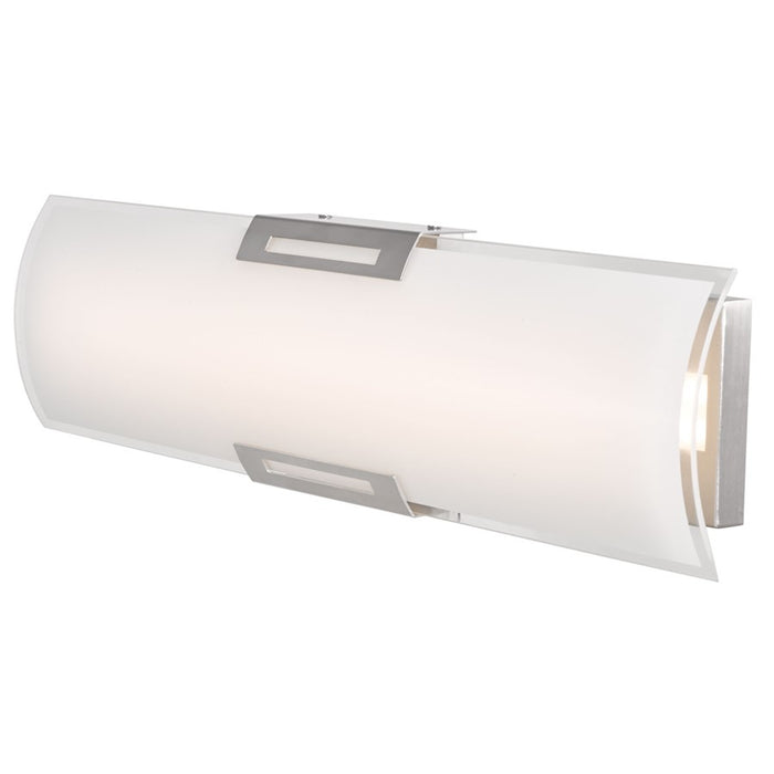 Abra Lighting Allure 1 Light 24" Curved Glass LED Vanity, Nickel