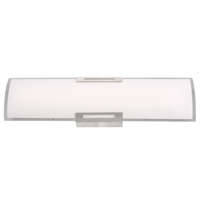 Abra Lighting Allure 1 Light 24" Curved Glass LED Vanity, Nickel