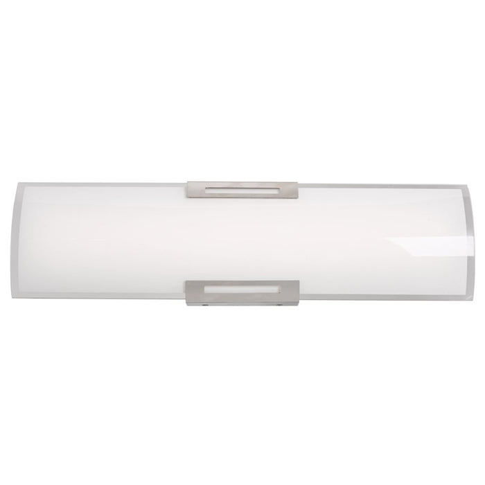 Abra Lighting Allure 1 Light 24" Curved Glass LED Vanity, Nickel